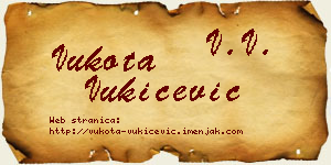 Vukota Vukičević vizit kartica